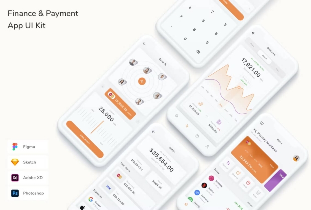 金融和支付应用程序app模板