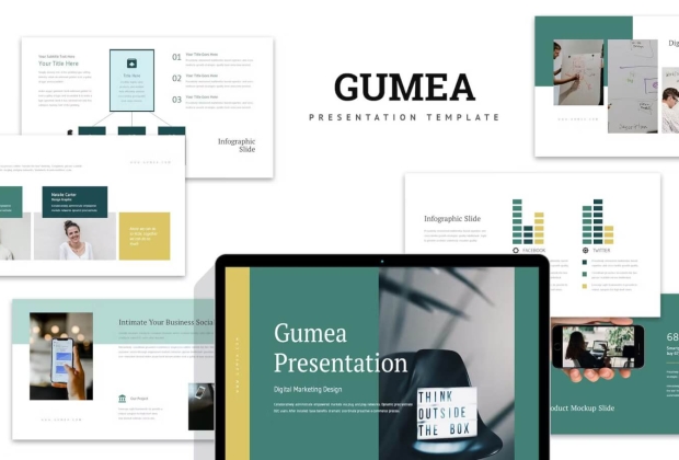 Gumea-数字营销主题演讲PPT模板