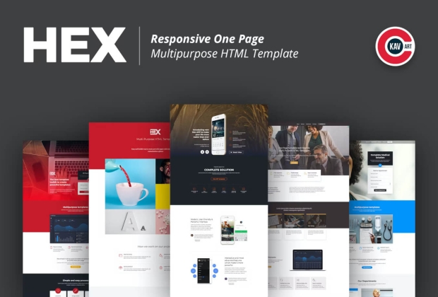 HEX - 一页多用途 HTML 模板
