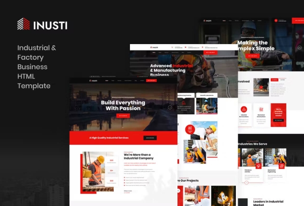 Inusti - 工业和工厂业务 HTML 模板