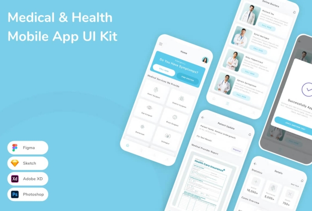 医疗与健康移动应用程序 UI 套件