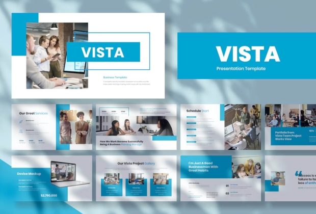 Vista - 商业演示主题演讲 Keynote模板