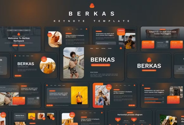 Berkas - 背包主题演讲 Keynote模板