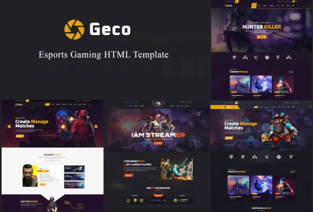 Geco - 电子竞技游戏 HTML5 模板