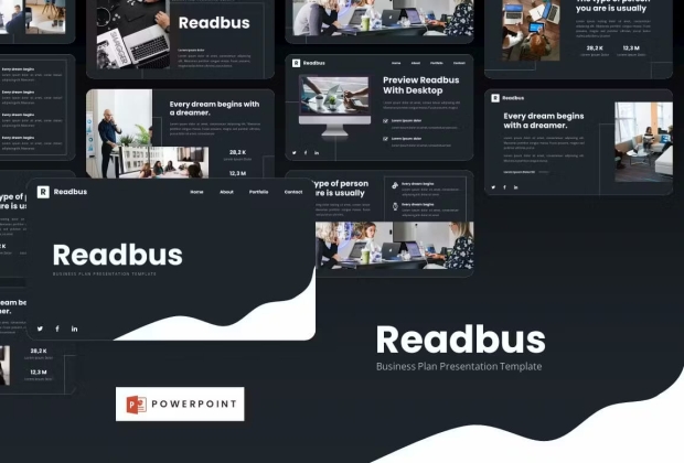 Readbus - 商业计划的Powerpoint模板