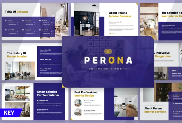 Perona - 室内商业主题演讲 Keynote模板
