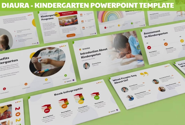 Diaura - 幼儿园 Powerpoint 模板