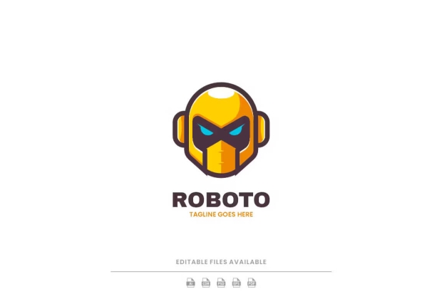 Roboto 简单吉祥物标志