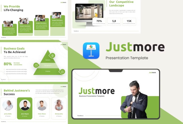 Justmore - 商业主题演讲模板