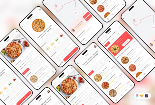披萨外卖移动应用 UI 套件