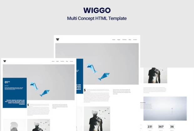 Wiggo - 多概念 HTML 模板