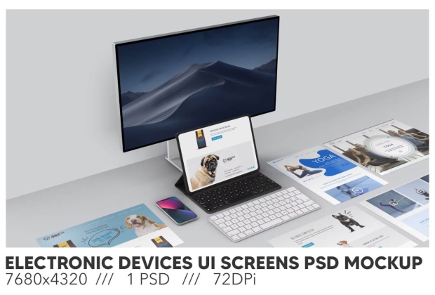 电子设备和 Ui 屏幕 PSD 模型