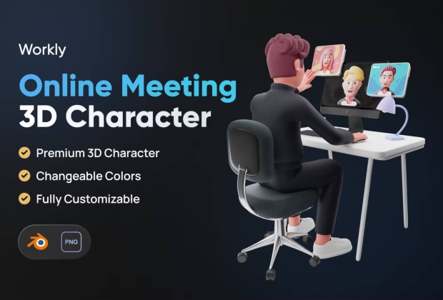 在线会议 3D 角色模型