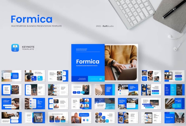 Formica - 企业主题蓝色演讲 Keynote模板