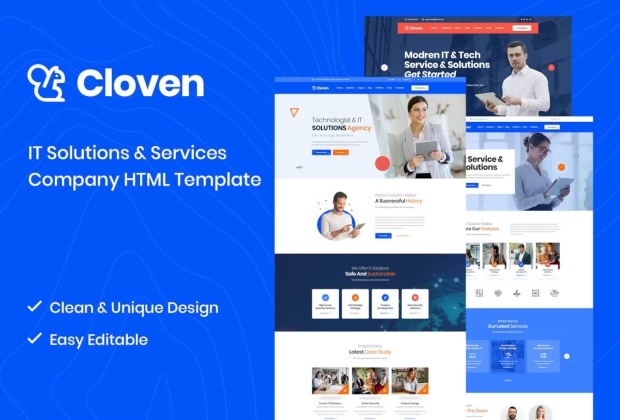 Cloven - IT 解决方案和服务 HTML5 模板