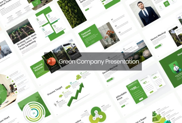 可持续发展绿色公司 PowerPoint 模板