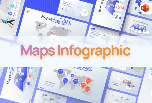 地图信息图表 PowerPoint 模板