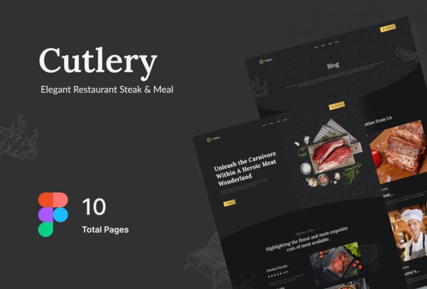 餐具 - 优雅餐厅牛排和餐食网站