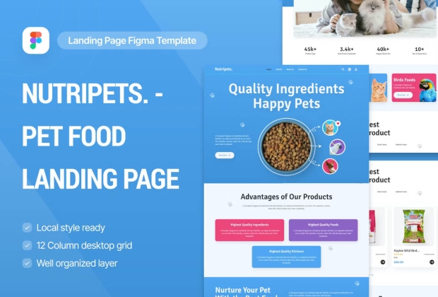 Nutripets - 宠物食品登陆页面