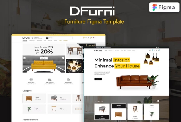 DFurni - 家具和室内 Figma 模板