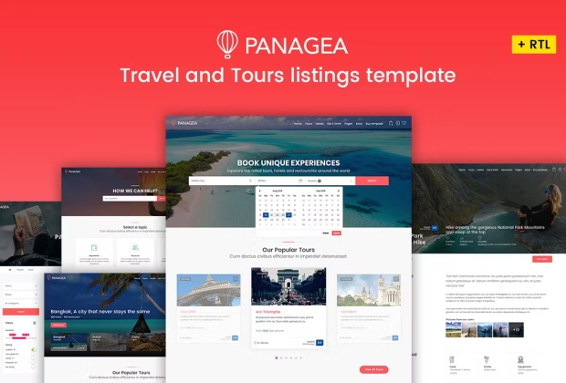 Panagea - 旅行和旅游 HTML模板