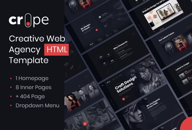 Crope - 创意网络代理 HTML 模板