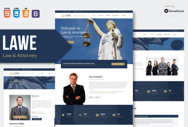 LAWE - 律师和律师 HTML 模板