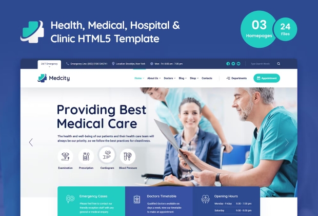 Medcity - 健康与医疗 HTML5 模板
