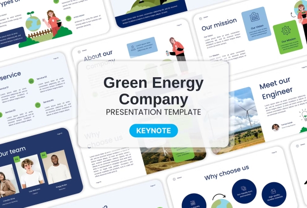 绿色能源公司主题演讲 Keynote模板