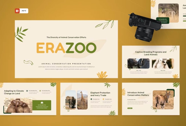 Erazoo - 动物保护 PowerPoint 模板