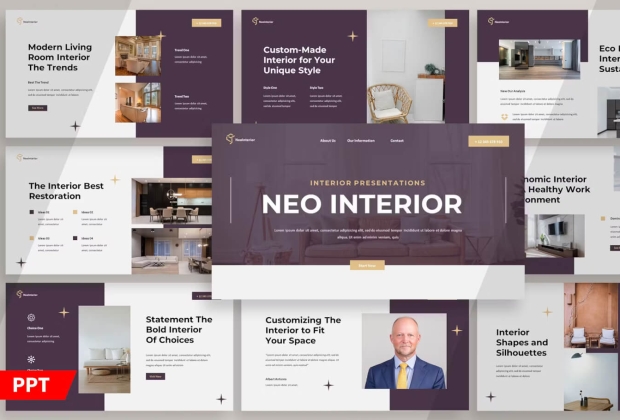Neo Interior - 演示文稿 Powerpoint模板