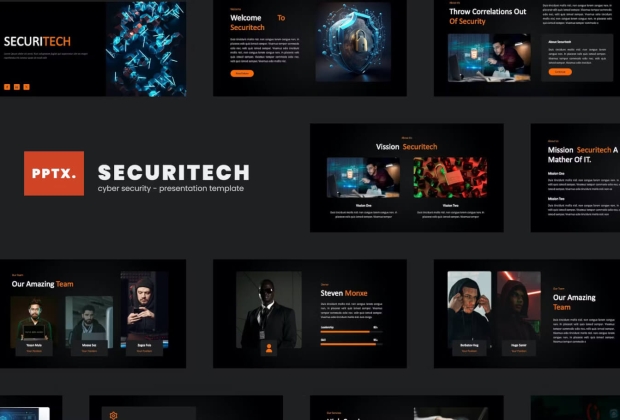 Securitech - 网络安全 PowerPoint 模板