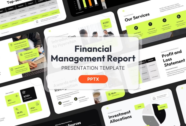 财务管理报告 - Powerpoint 模板