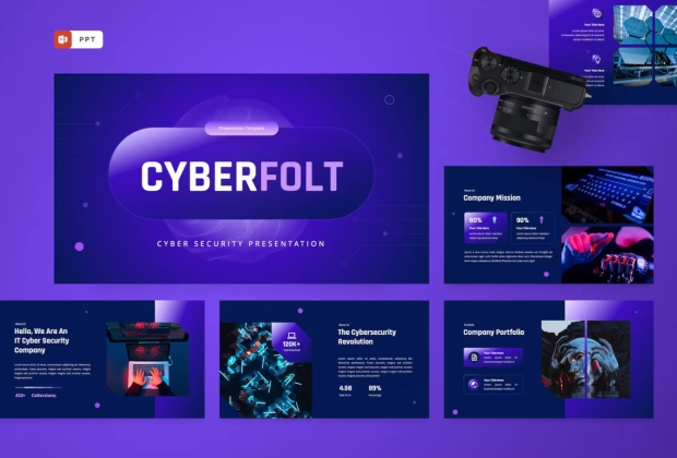 Cyber​​folt - 网络安全 PowerPoint 模板