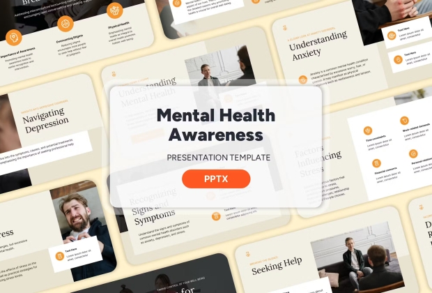 心理健康意识 - Powerpoint 模板