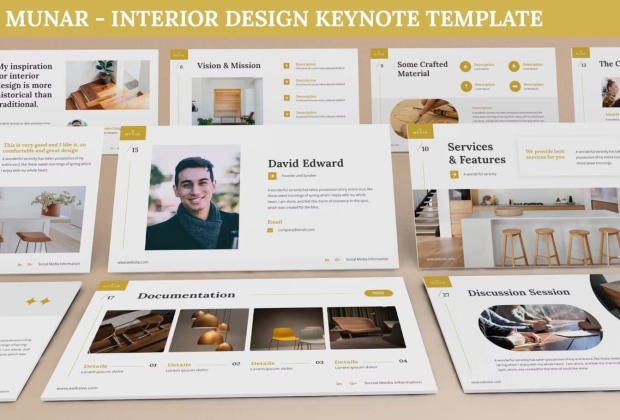Munar - 室内设计主题演讲 Keynote模板