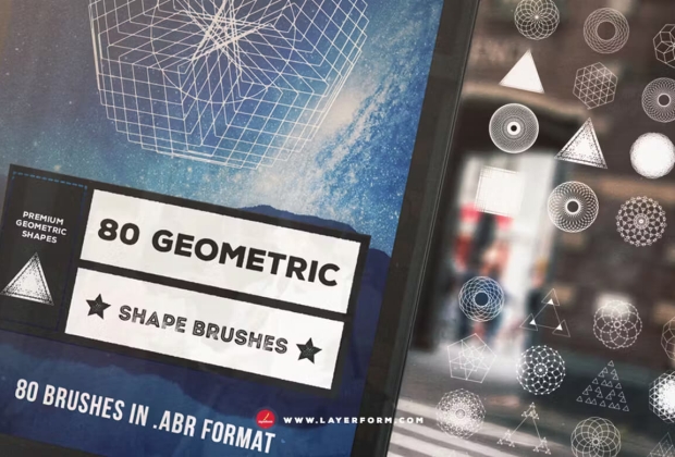 80个几何形状的画笔