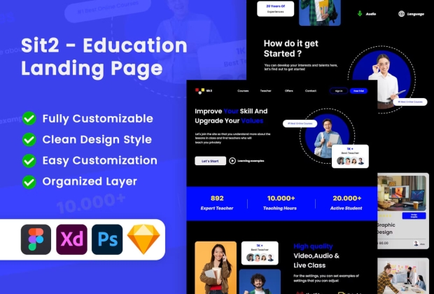 Sit2 - 教育学校登陆页面模板