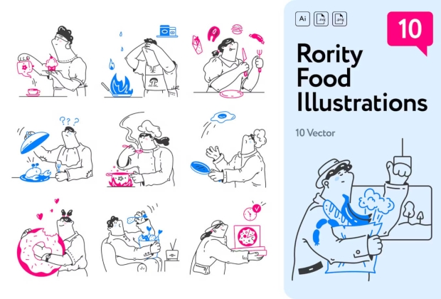 罗蒂食品系列插图