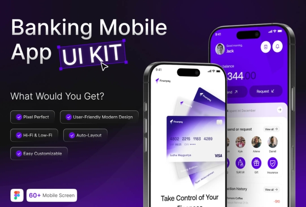 Finanpay – 无缝金融应用程序 UI 套件