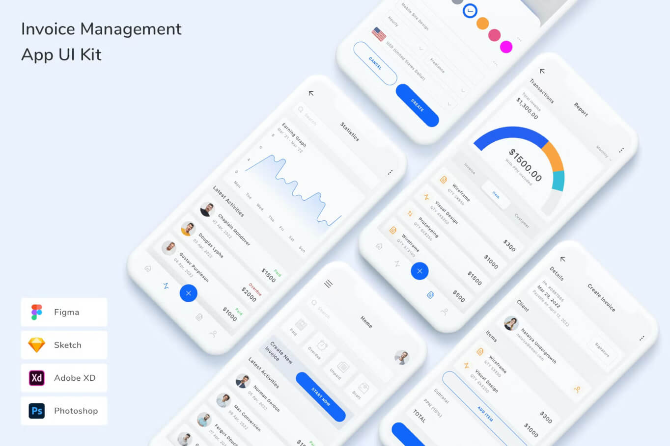 发票管理应用程序 UI 套件