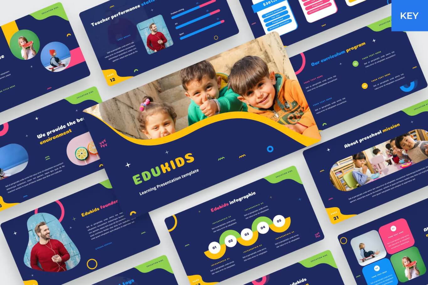 EduKids-儿童教育主题演讲PPT模板