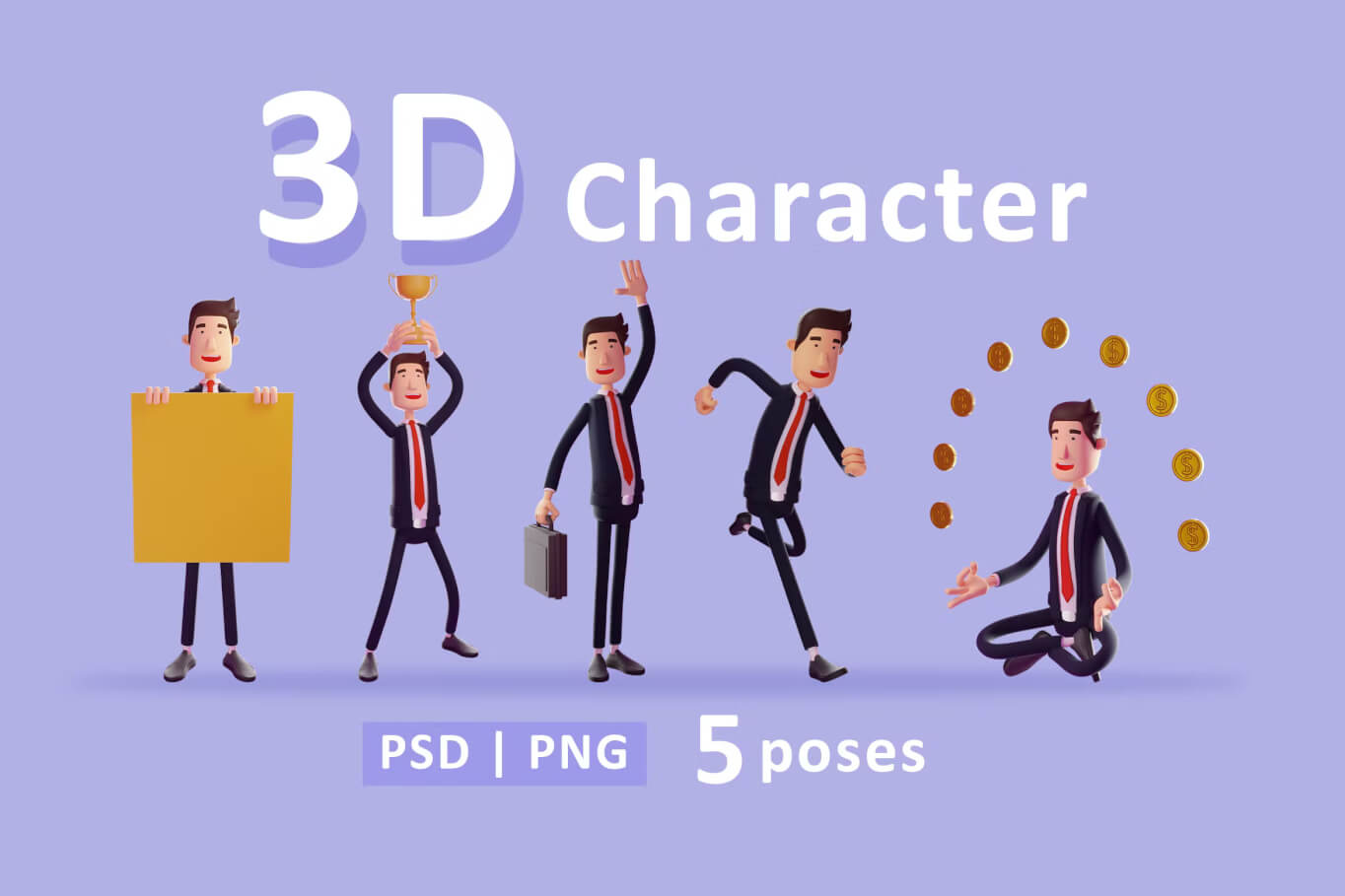 商人3D插画