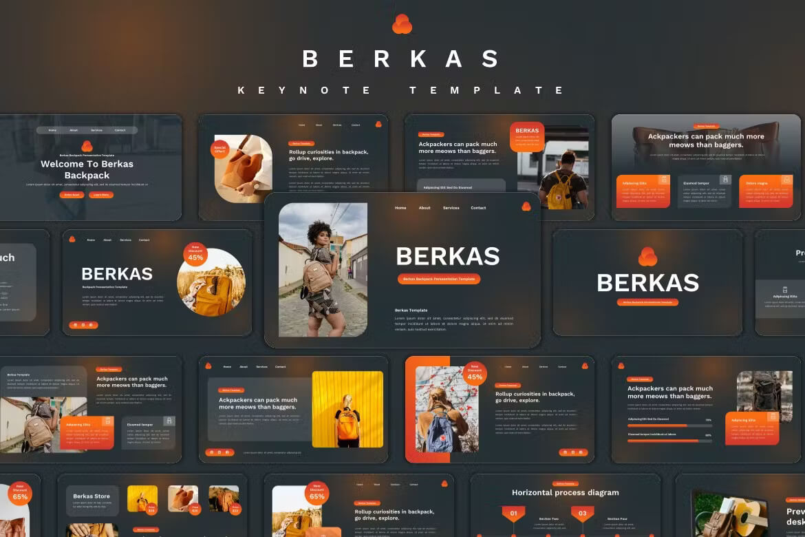 Berkas - 背包主题演讲 Keynote模板