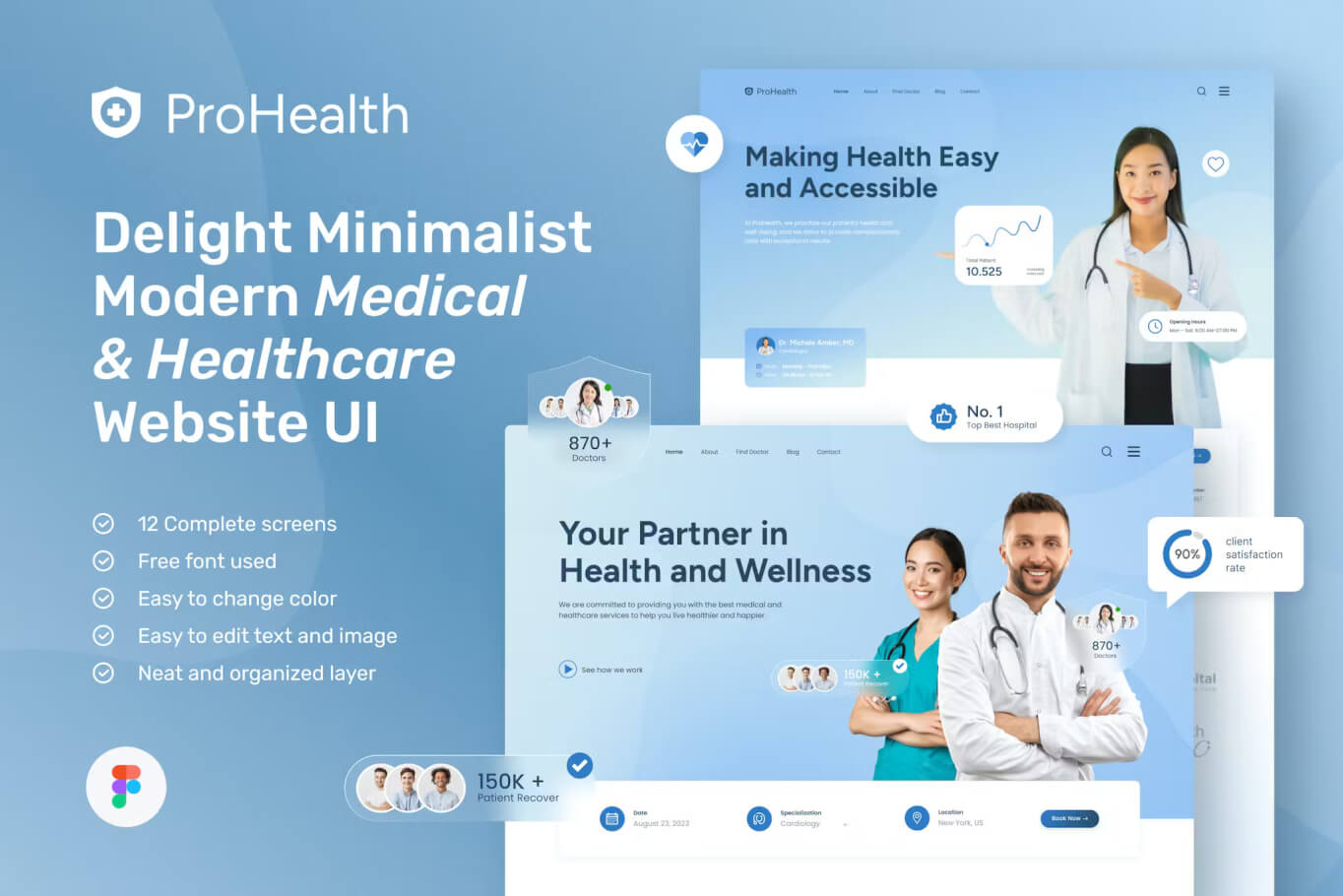 ProHealth – 医疗保健网站设计