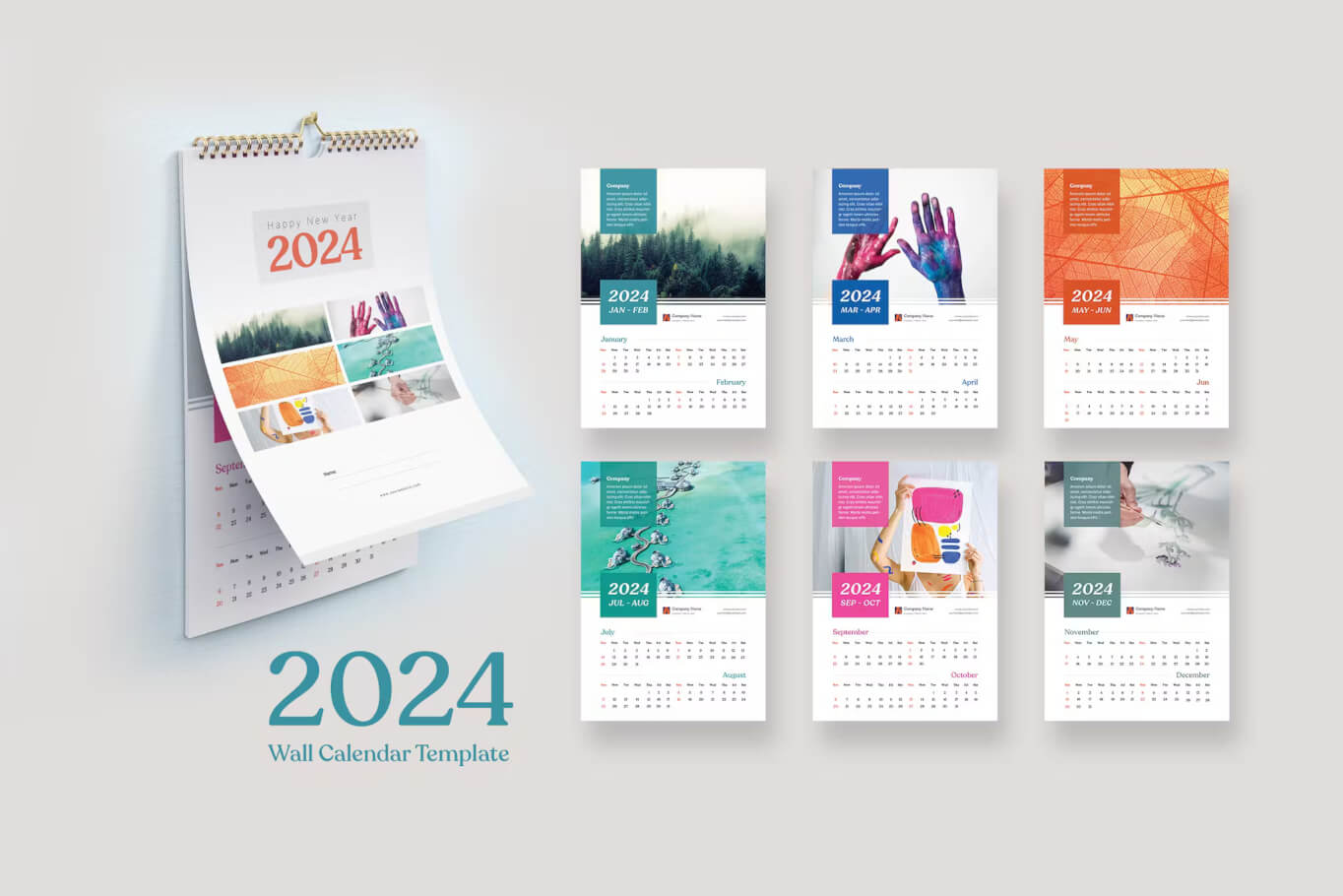 多用途可定制 2024 年日历设计全新
