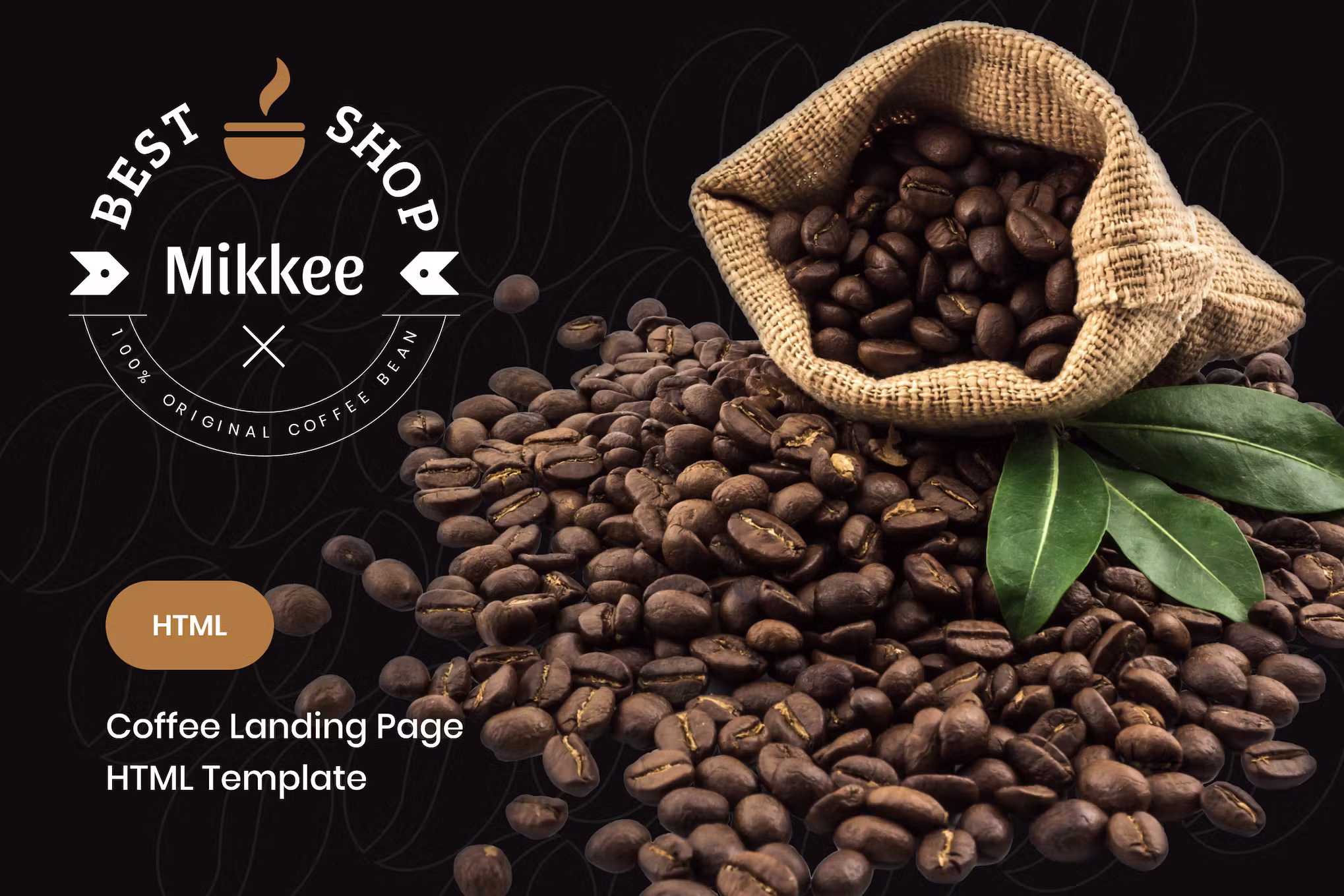 Mikkee - 咖啡登陆页面 HTML 模板