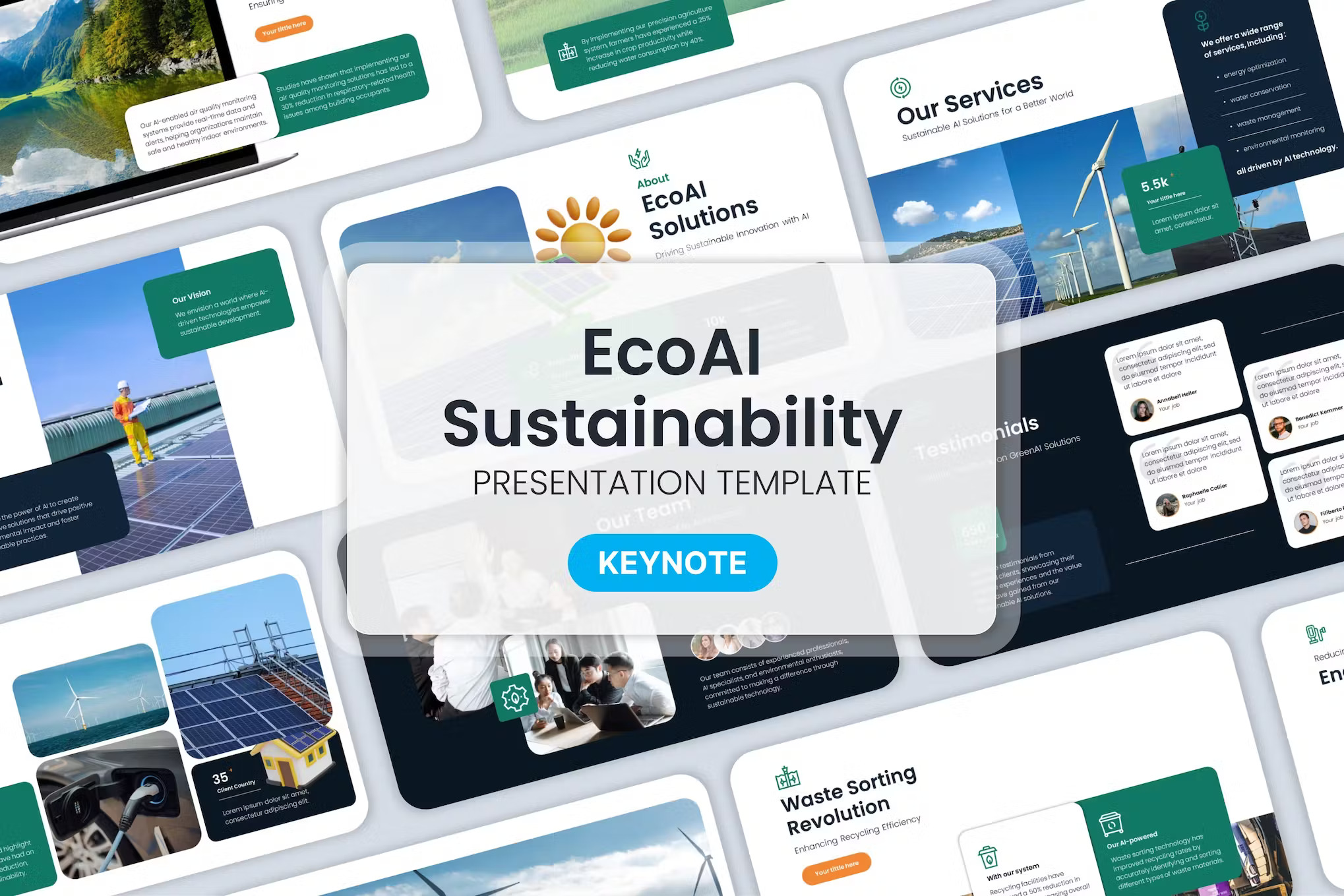 Eco AI 可持续发展 - 主题演讲 Keynote模板