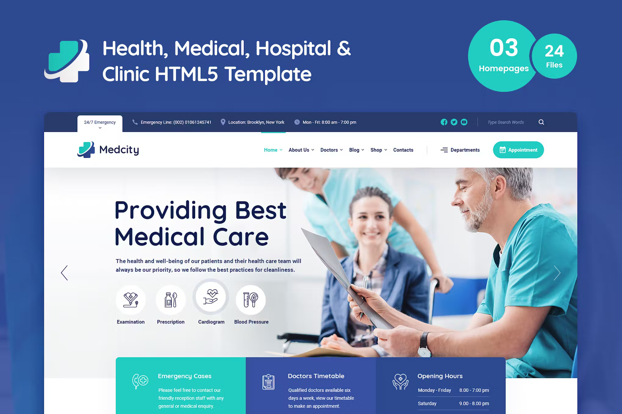 Medcity - 健康与医疗 HTML5 模板