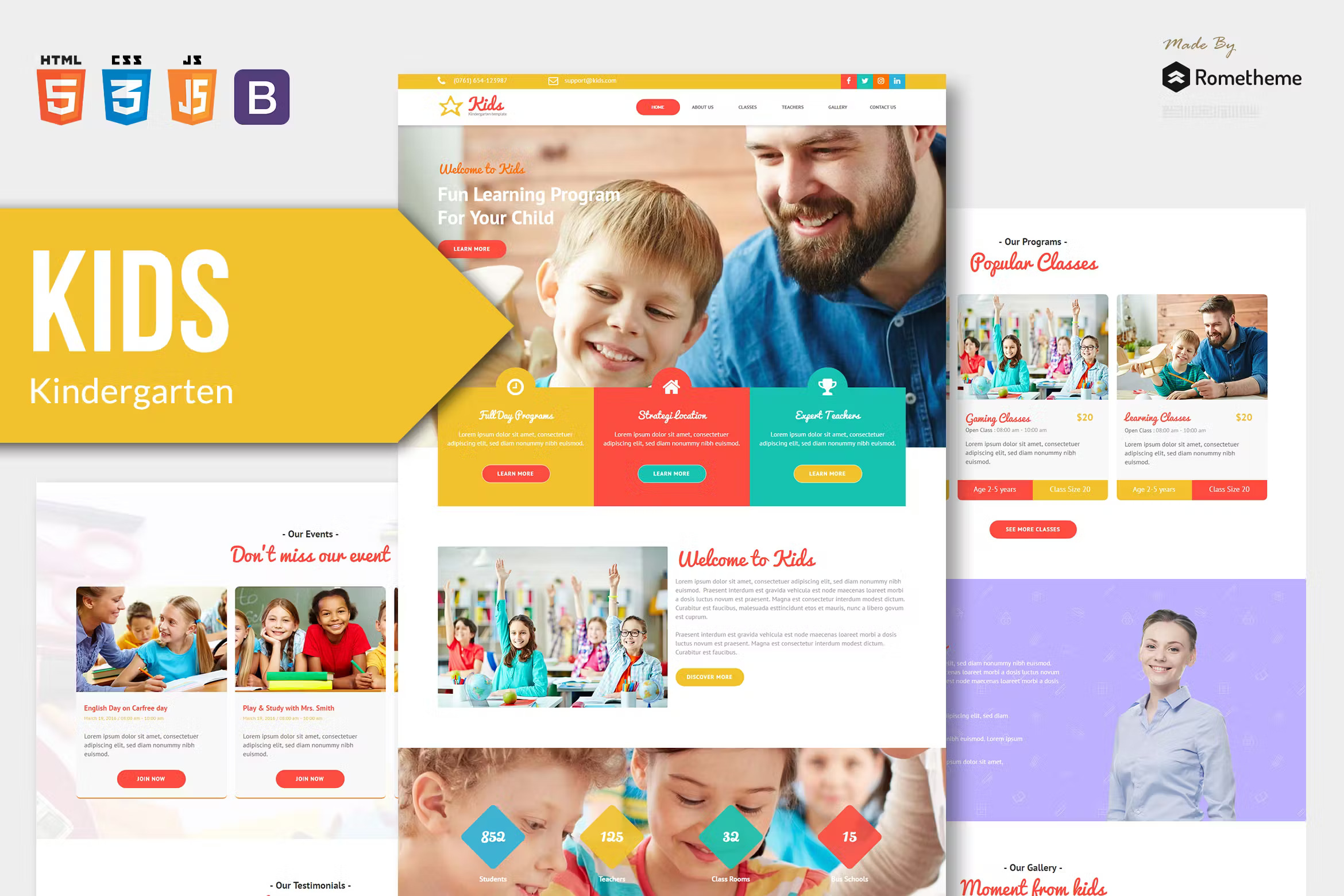 KIDS - 幼儿园和儿童 HTML 模板